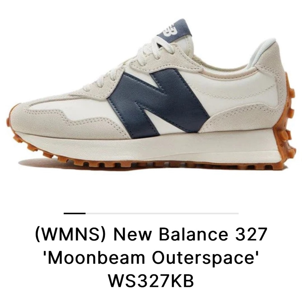 New/Never Worn New Balance 327 “Moonbeam Outerspace” WS327KB, size 6.5 sneakers